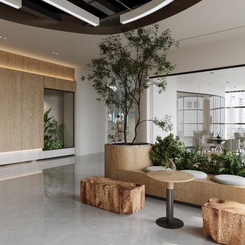 辦公樓接待區(qū)設計